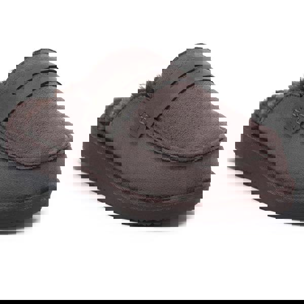 VIVA Polar Womens Faux Fur Lined Penny Loafer Slip On Slippers Cosy Suede