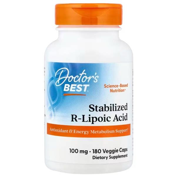 Doctor's Best Stabilized R-Lipoic Acid, 100mg - 180 vcaps