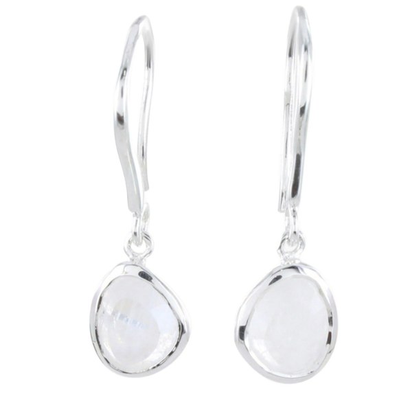 Birthstone Sterling Silver Drop Earrings - Reeves & Reeves