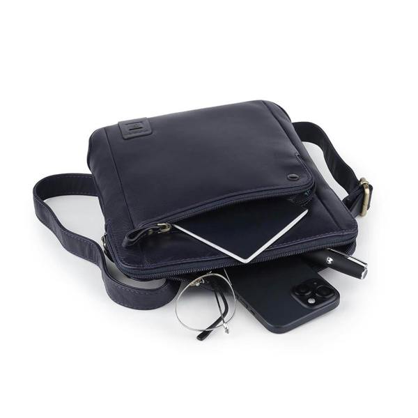 PRIMEHIDE Medium Leather Messenger Bag - Matteo Tuscan