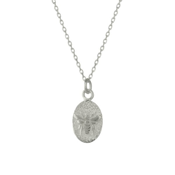 Spero London Sterling Silver Bee Chain Pendant Necklace