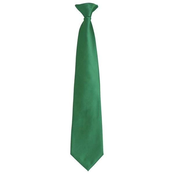 Premier Unisex Adult Colours Fashion Plain Clip-On Tie - Emerald