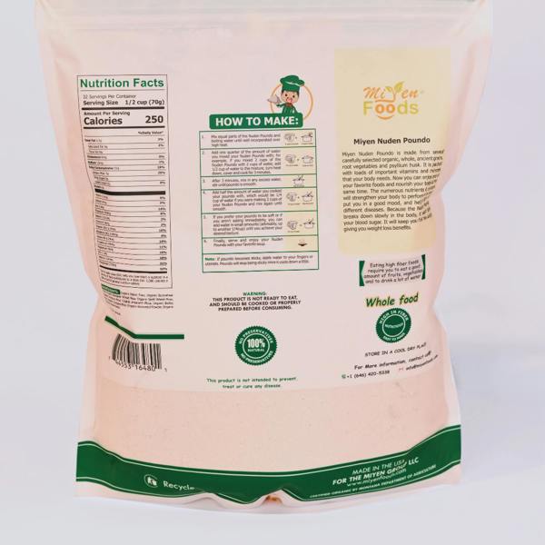 smartbies Nuden Poundo 100% Organic Plant Based Poundo/Swallow/Fufu For Healthy Living