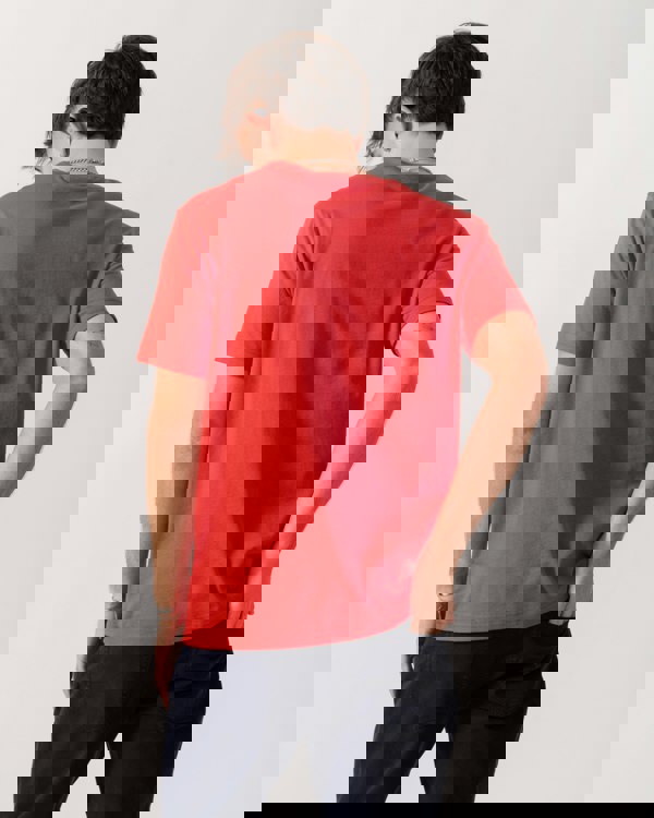 GANT Mens Regular Fit Short Sleeve Shield Logo T-Shirt - 641 Rose Red back