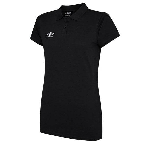 Umbro Women's Club Essential Polo Shirt - Black/White