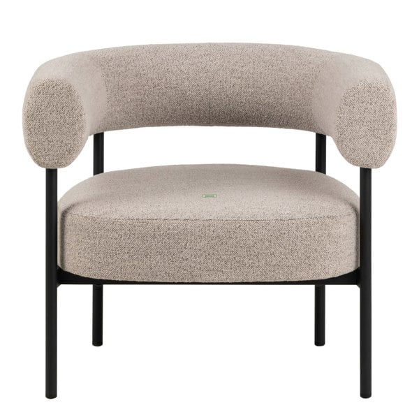 Furniture To Go Oakfield Lounge Chair in Beige Fabic with Black Legs