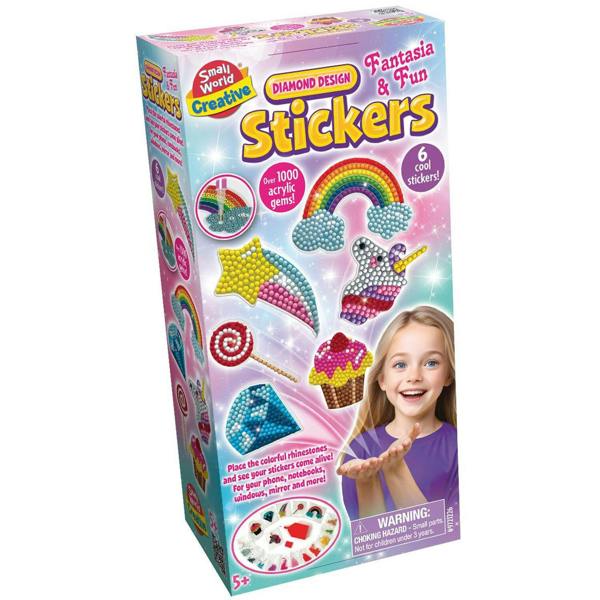 Small World Toys Diamond Design Stickers Fantasia And Fun - Pink
