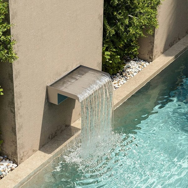 Back Entry Stainless Steel Water Blade Fountains Living and Home 30cm
