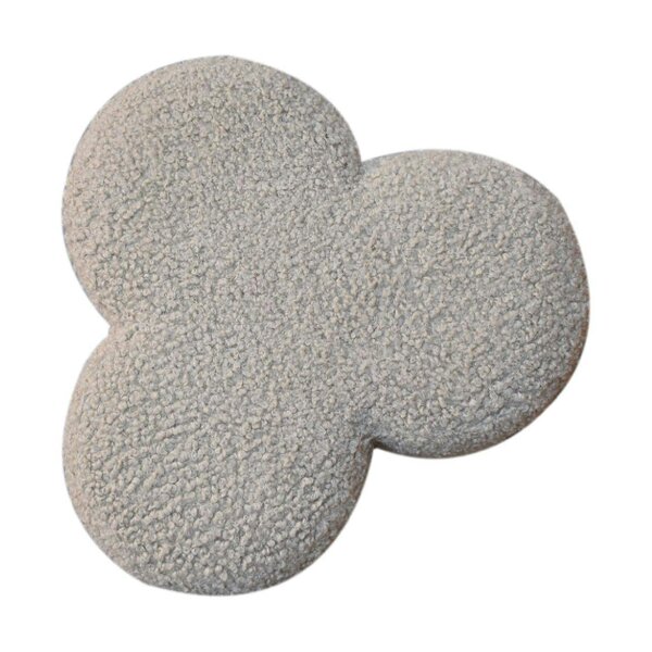 Wyld Haus Domme Mud Boucle Shaped Clover Footstool