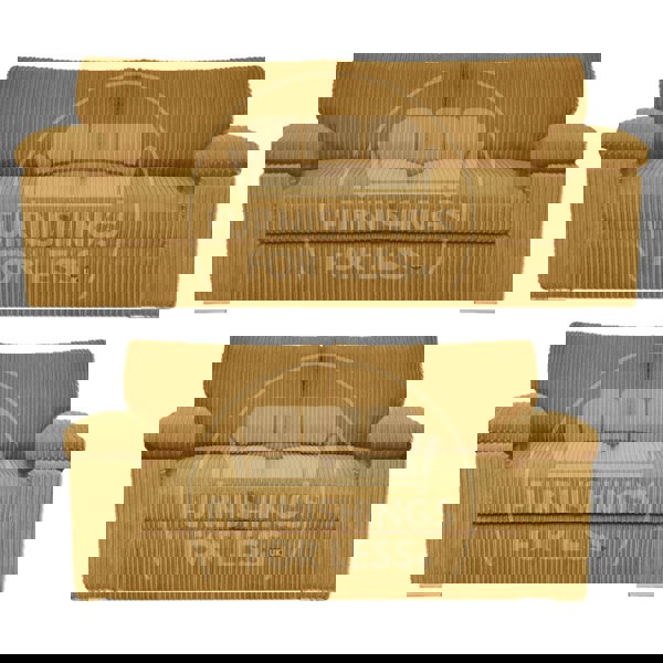 Furnishings For Less Delta Full Jumbo Cord 3 + 2 Seater Sofa Suite