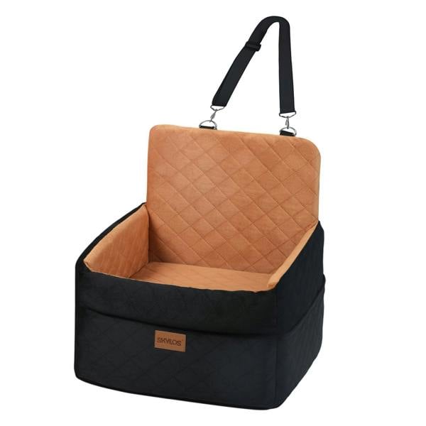 Skylos Dog Car Seat for Small Dogs Cats Cosy Pet Travel Bed with Safety Leash