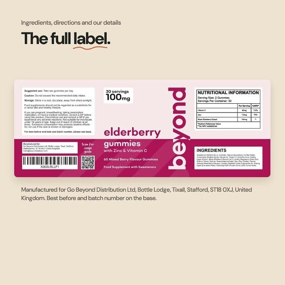 Beyond Shakers Elderberry Gummies