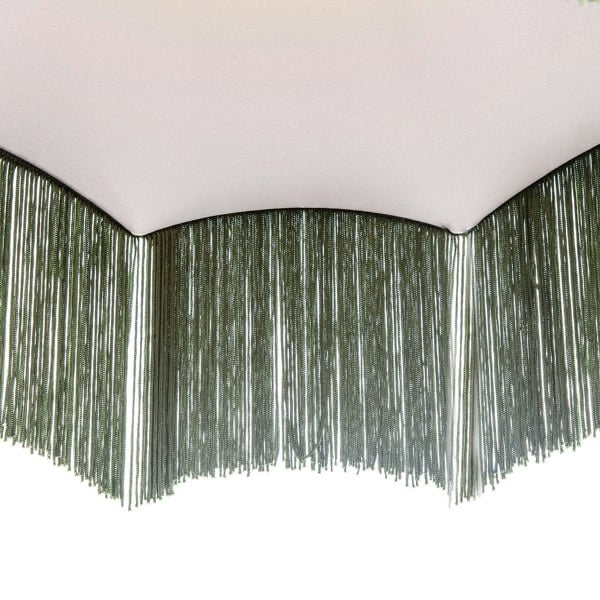 Classic Forest Green Floral Jacquard Victorian Empire Pendant Shade Image 4