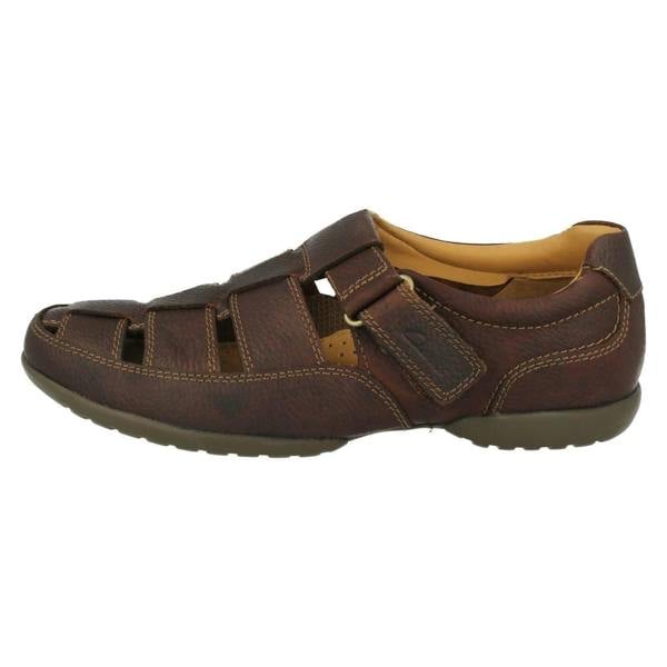 Clarks Mens Clarks Hook & Loop Sandals Recline Open