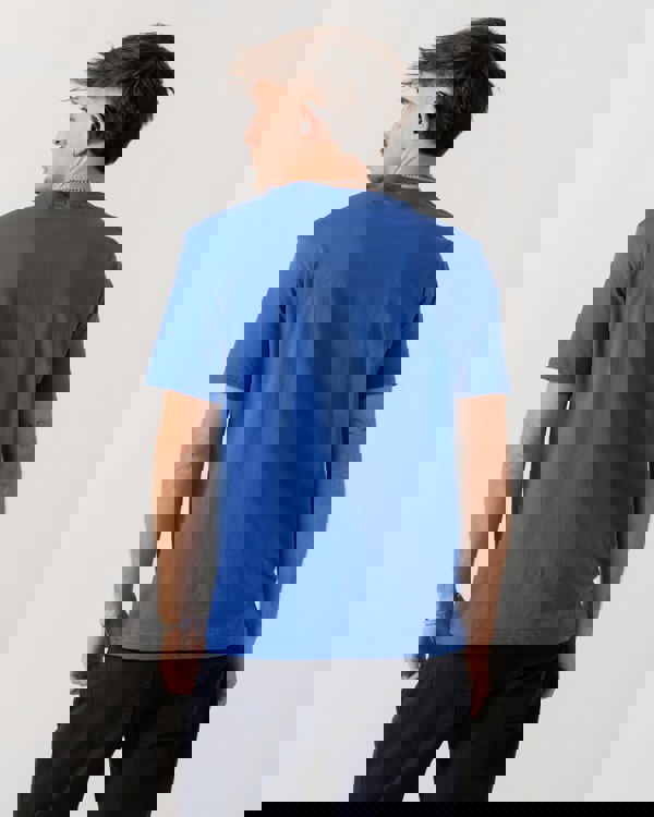 GANT Mens Regular Fit Short Sleeve Shield Logo T-Shirt - 417 Royal Blue back