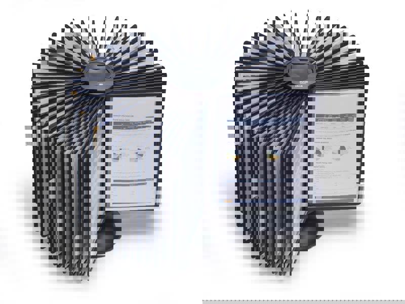 Durable SHERPA CAROUSEL 360 Desk Display Panel Stand | 40 Panels | A4 Black