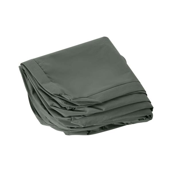 Deep grey folded cushion cover stack, outdoor replacement cover