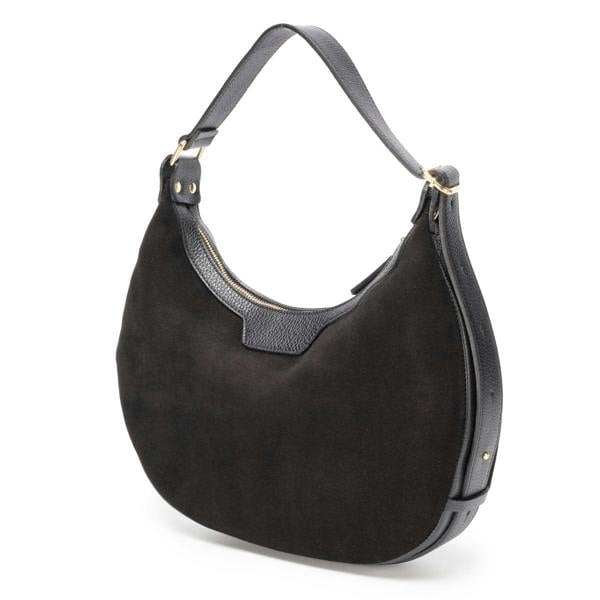 Elie Beaumont Crescent Suede Bag - Black