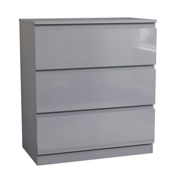 Vida Designs Glinton 3 Drawer Chest, Black