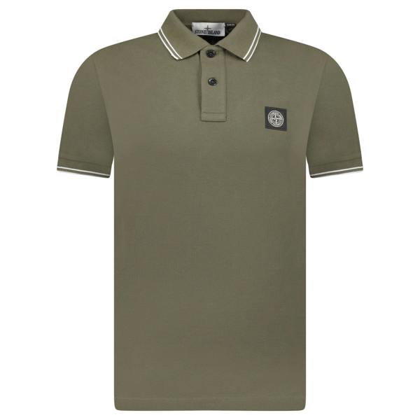 Stone Island Compass Logo Polo Khaki - chancefashionco