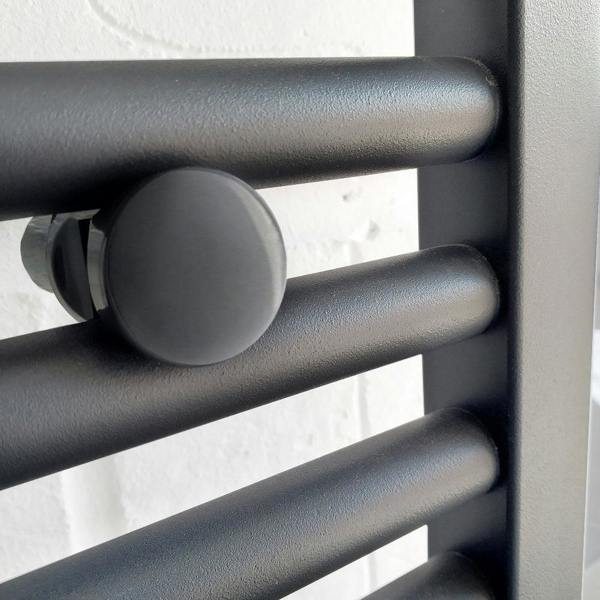 MYHOMEWARE 550mm x 600mm Anthracite Grey Heated Bathroom Towel Rail Radiator For Central Heating Elegant Designer In UK