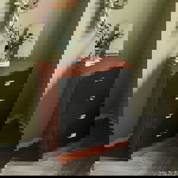 Comfy Living High Gloss Bedroom Furniture 3 Piece Trio Set Wardrobe Chest Bedside