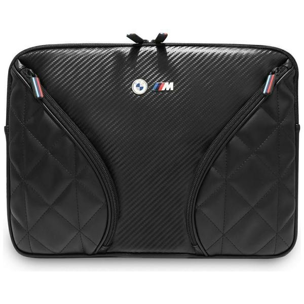BMW M Series Carbon Pockets 16" Protective Laptop Sleeve with Metal Logo Black - BMCS15PCASEPOK