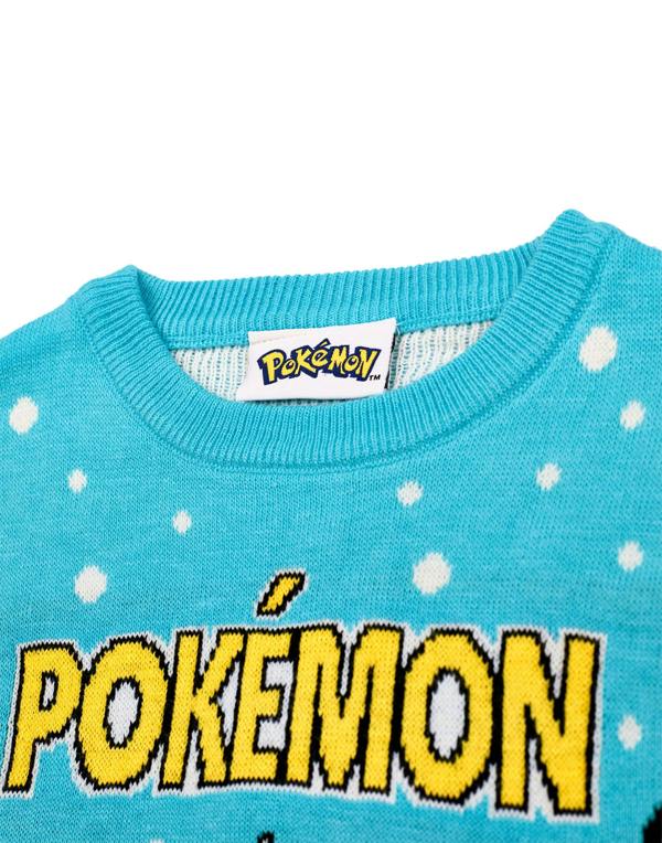 Pokemon Boys Blue Pikachu Christmas Jumper
