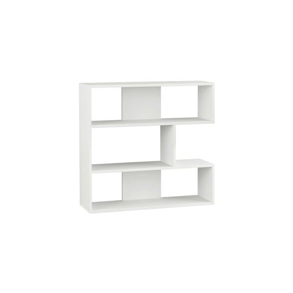 Decortie Molly Modern Corner Bookcase 3 Tier Room Divider Storage Unit Freestanding Melamine Finish 89cm