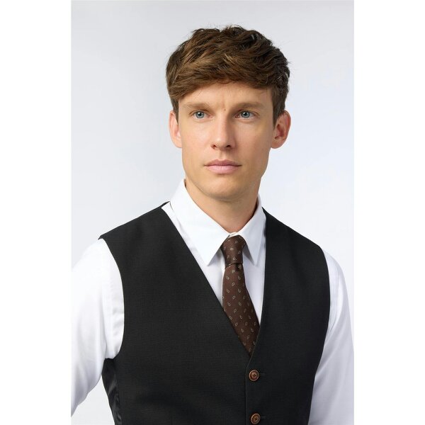 Antique Rogue Black Texture Stretch Waistcoat