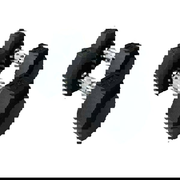 Pair of HXGN 7.5kg Pro Hex Dumbbells