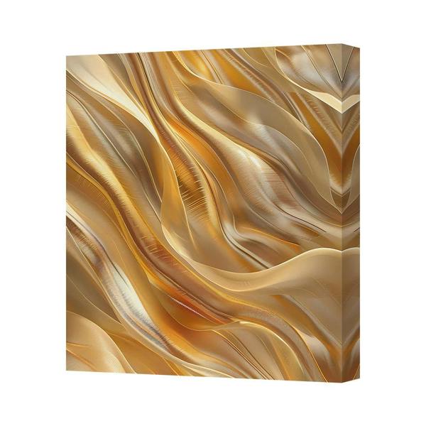 Benjamin Tate Design UK Made Gold Abstract Canvas Art Print Gallery Wrapped Deep Wooden Frame
