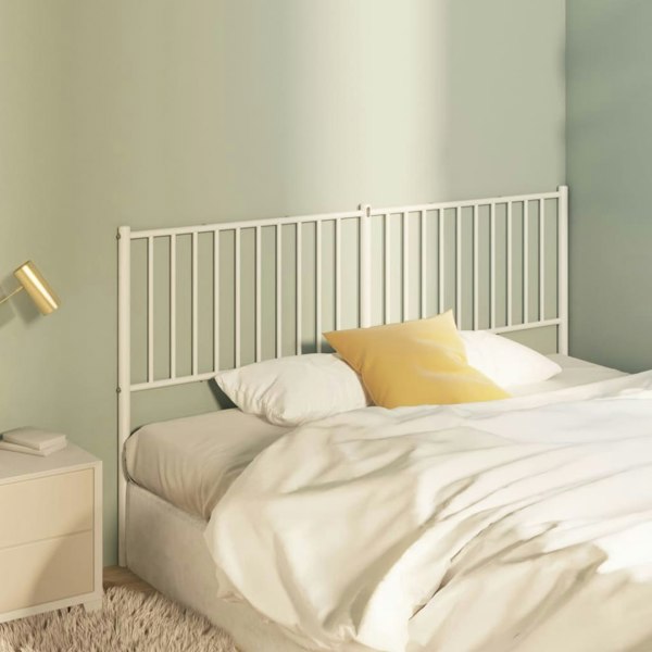 Berkfield Metal Headboard White 160 cm