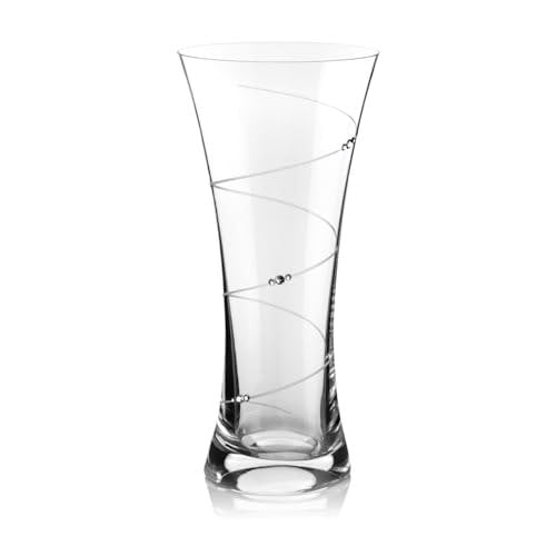 Diamante 'Swirl' Trumpet Vase - 29cm