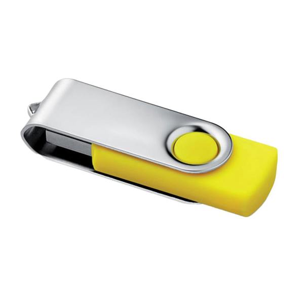 MidOcean Techmate 4GB USB Flash Drive - Yellow - 