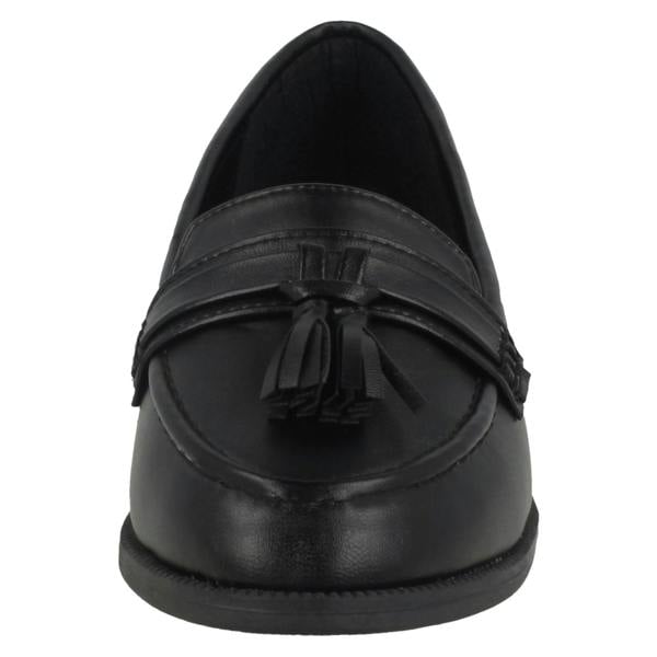 Spot On Ladies Spot On Tassel Trim Loafers F80298