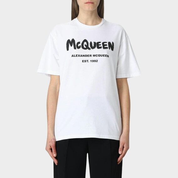 Alexander McQueen Graffiti T-Shirt White