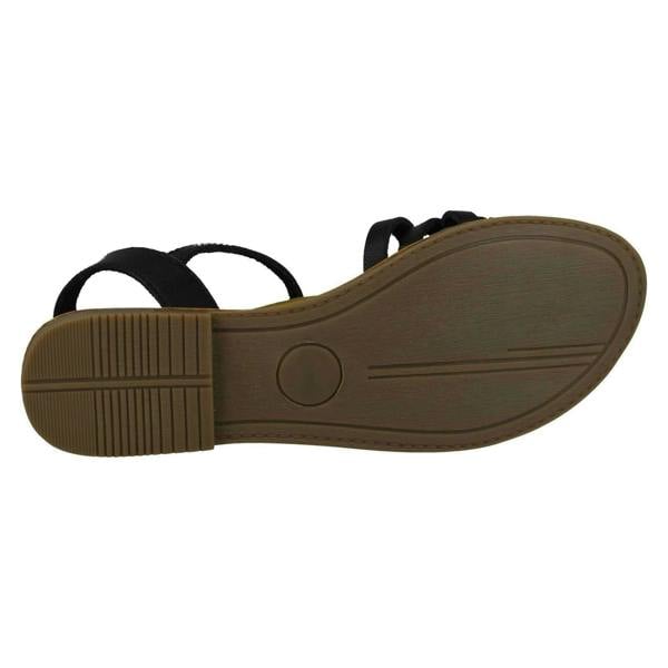Leather Collection Ladies Leather Collection Flat Strappy Sandals F00200
