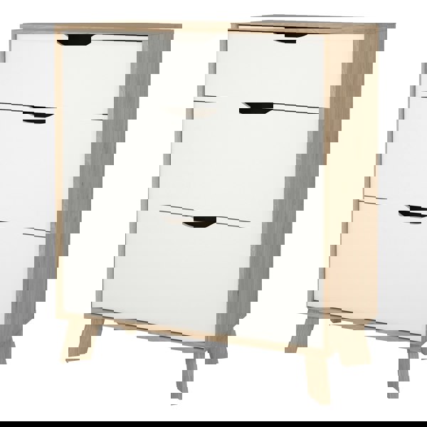 Furniture To Go Ikast Chest 3 Drawers in Jackson Hickory and White