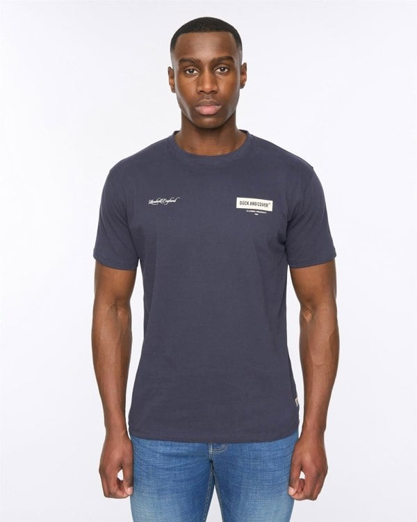 Duck and Cover Mersak T-Shirt Navy