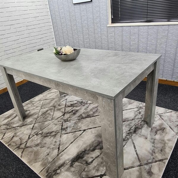 Kosy Koala Dining Table Grey Wood Kitchen Place for 4 Seats, Dining Table Only (Grey H 75 x L 117 x W 77 cm)