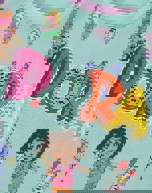 Dora The Explorer Unisex Kids Multicoloured Character Multi-Pack of 2 Long Sleeve Long Leg Pyjama Set