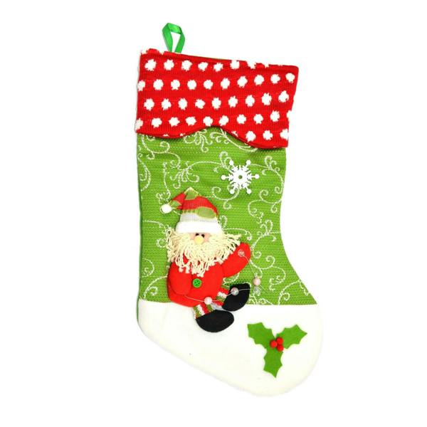 5cm Traditional Personalised Luxury Christmas Stocking Sack with 3D Top Decoration image 1