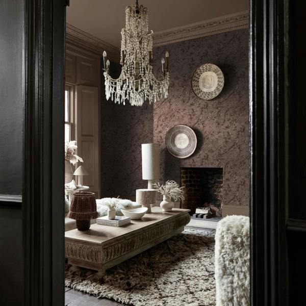 Abigail Ahern Boheme Marble Wallpaper | Mocha
