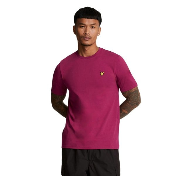 Lyle & Scott Mens Plain T-Shirt - Rich Burgundy