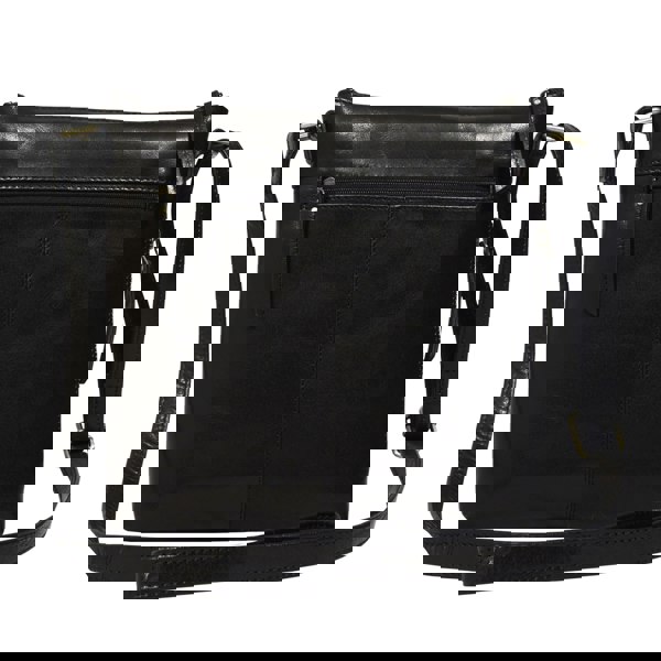 Assots London 'CORI' Black Polished VT Real Leather Crossbody Bag