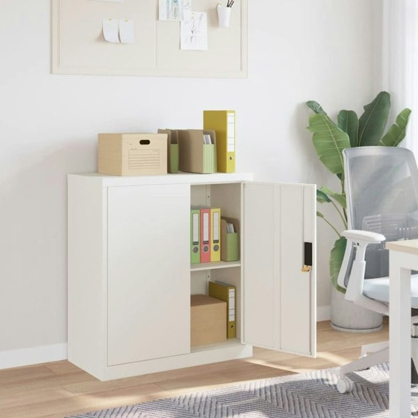 Berkfield File Cabinet White 79x40x90 cm Steel