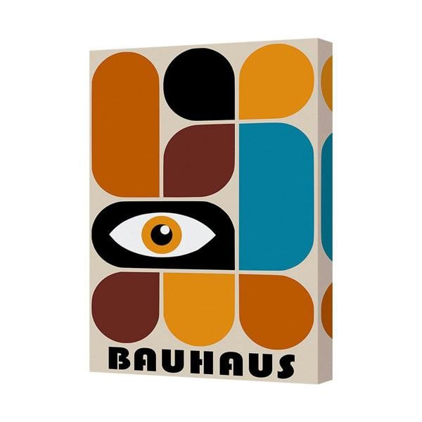 Benjamin Tate Design Bauhaus Eye Abstract Canvas Wall Art Print Modern Home Decor