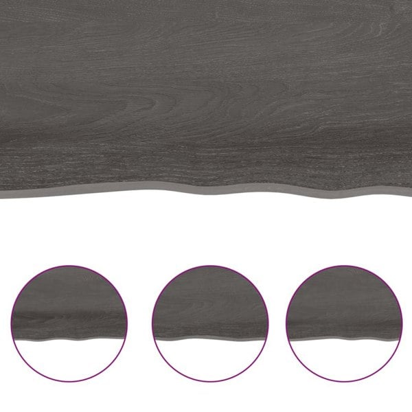Berkfield Wall Shelf Dark Grey 40x30x4 cm Treated Solid Wood Oak