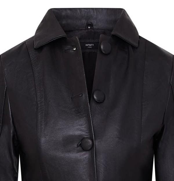 Infinity Leather Womens Gothic Full Length Victorian Leather Coat - Vantaa